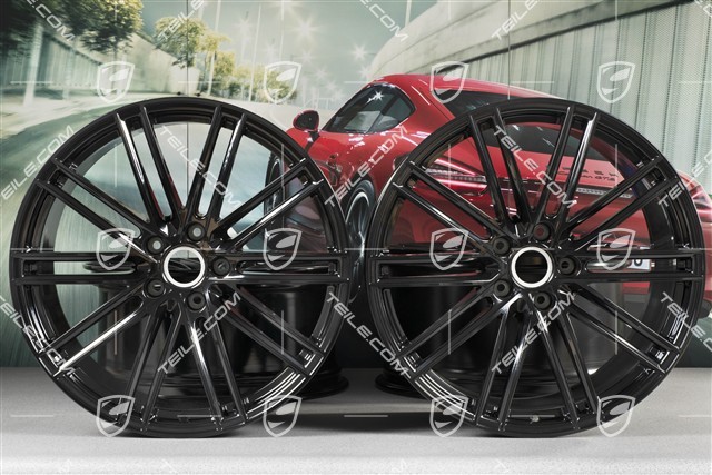 22-inch wheel rim setTurbo IV, 11,5J x 22 ET52 + 10J x 22 ET48, for Coupé, black satin-mat