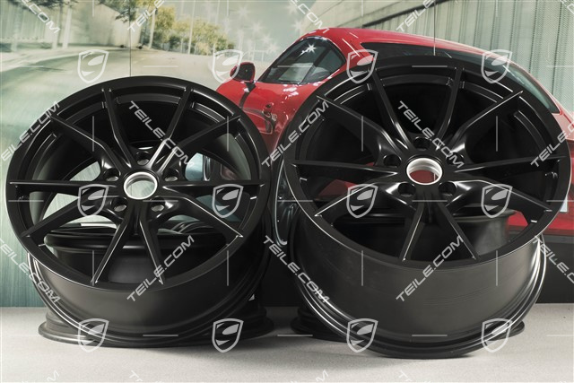 20-inch wheel rim set Carrera S IV, 8,5J x 20 ET49 + 11J x 20 ET56, for winter wheels, C4/C4S/GTS, black satin-mat