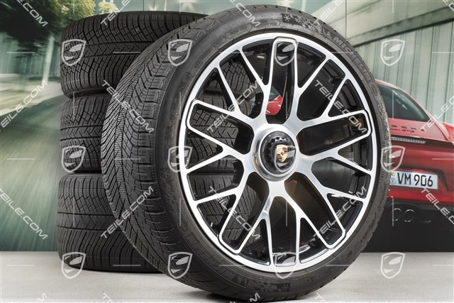 20" Turbo S central locking winter wheel set for Turbo S, wheels 8,5J x 20 ET51 + 11J x 20 ET59 + NEW Michelin Pilot Alpin PA4 winter tyres 245/35 R20+295/30 R20, TPMS