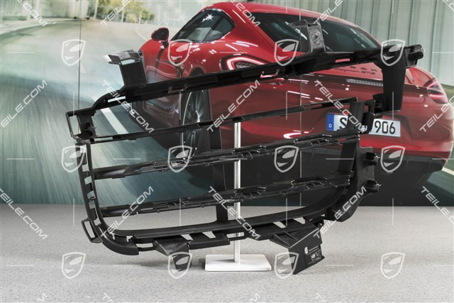 Front bumper, side ventilation grille, Black matte, R