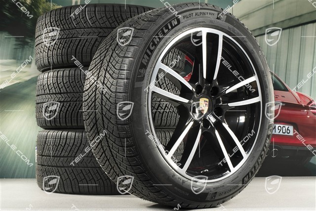 20" Cayenne COUPE Sport Winterräder Satz, Felgen 9J x 20 ET50 + 10,5J x 20 ET55+ Michelin Winterreifen 275/45 R20 + 305/40 R20, mit RDK-Sensoren