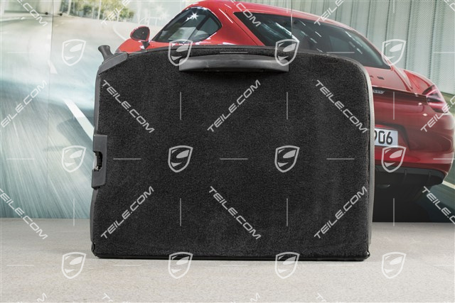 Notsitzrückenlehne / Rücksitz / Rückenlehne, hinten, Kunstleder, schwarz, coupe, L