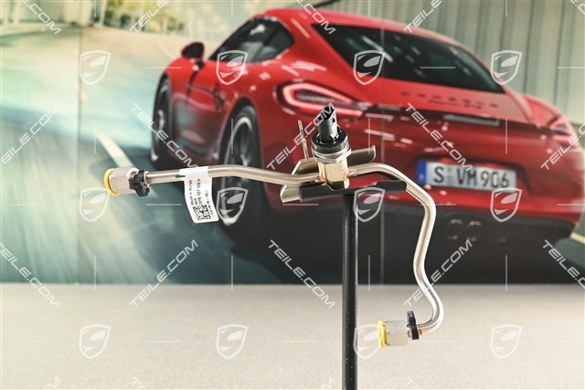 High pressure fuel system line with sensor, Cyl. 4-6