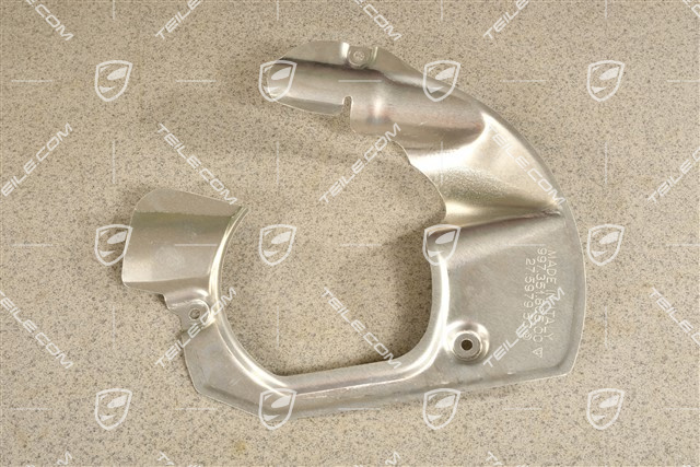 Front axle disc brake protective plate, C4, L