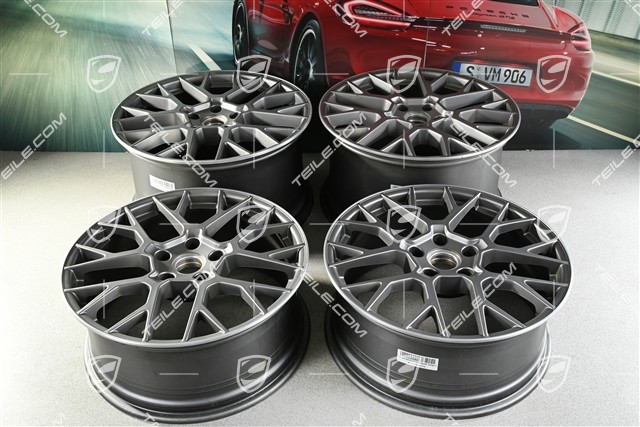 20+21" RS Spyder Felgensatz, 8,5J x20 ET50 + 11,5J x 21 ET79, Darksilver