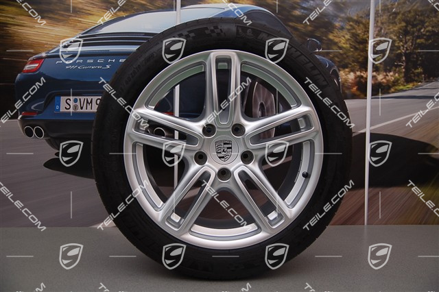 19" Panamera Turbo Sommerräder Satz, vorne Felgen 9J x 19 ET60 + hinten 10J x 19 ET61 + NEUE Sommerreifen 255/45 ZR19 + 285/40 ZR19