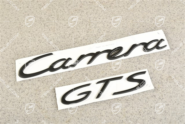 "Carrera GTS" Schriftzug, Schwarz