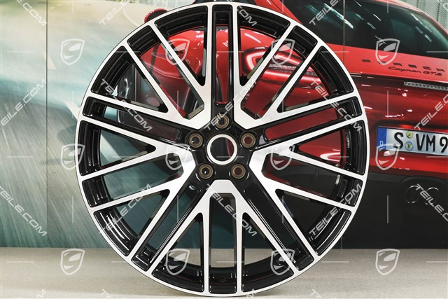 21" felga "911 Turbo 5 Design" 9,5J x 21 ET 27, czarny wysoki połysk