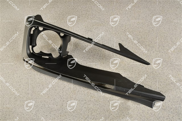 Disc / cover for front bumper retaining frame, Matt black, ACC, L