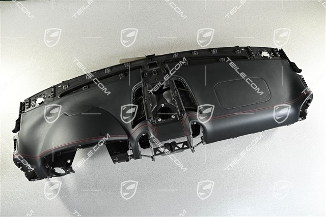 Console/dashboard, leather, black with red stitching (to be trimmed)