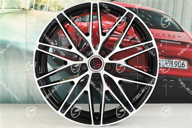 22-inch Macan RS Spyder Design wheel rim, 9J x 22 ET29, black high gloss