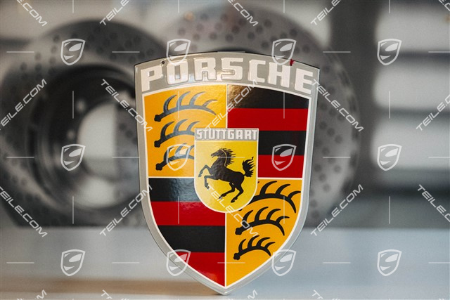 Porsche Classic szyld emaliowany - herb / godło Porsche, 45 x 38 cm