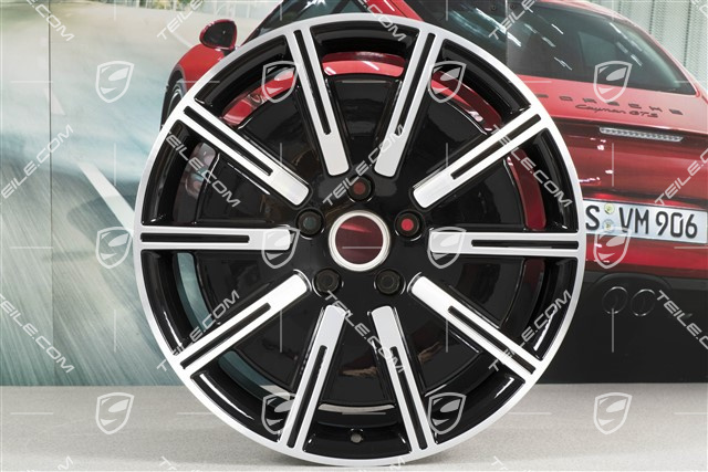 20-inch Sport Aero wheel rim set, 9J x 20 ET54 + 11J x 20 ET60, black high gloss + glossy Surface