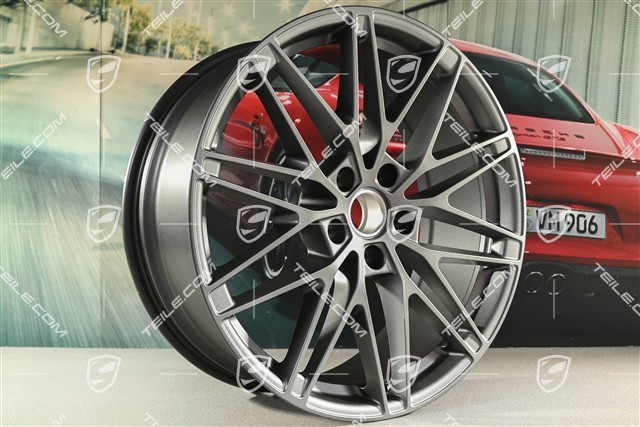22" Macan RS Spyder Design wheel set, 9J x 22 ET29 + 11J x 22 ET47, vesuvio grey