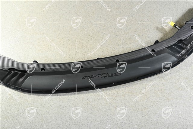 Front bumper spoiler / lower part trim, Black matte, Turbo