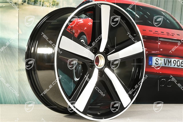 22" Felga Cayenne Exclusive Design Sport, 10J x 22 ET48, czarny wysoki połysk