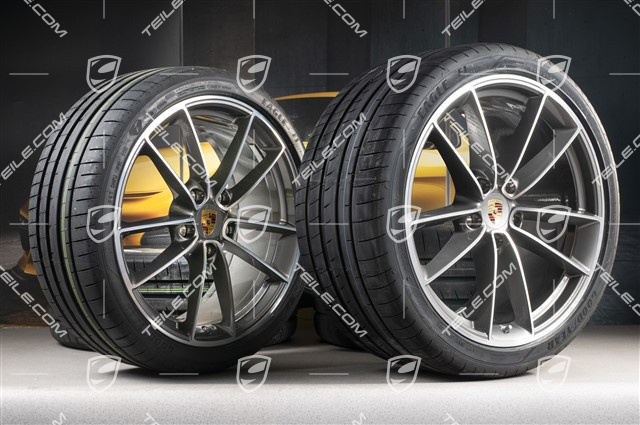 20+21-inch summer wheel set Carrera Classic, rims 8,5J x 20 ET50 + 11,5J x 21 ET67 + Goodyear summer tyres 245/35 R20 + 305/30 R21, with TPM