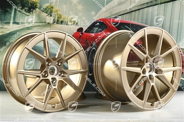 20+21-inch Carrera S rims set, 8,5J x20 ET50 11,5J x 21 ET79, Neodyme