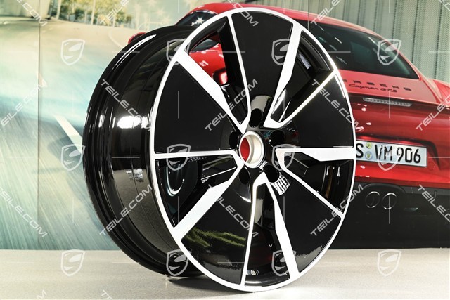 21" Felge Macan Turbo, 8,5J x 21 ET27, schwarz hochglanz