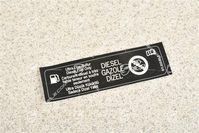 Klebeschild / Hinweiss, empfohlenen Kraftstoff DIESEL