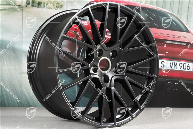 21-inch wheel rim, Cayenne RS Spyder, 11J x 21 ET49, black satin-matt
