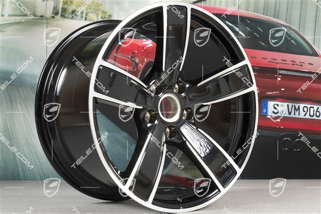 20" Komplet felg Carrera Sport, 8,5J x 20 ET49 + 11,5J x 20 ET56, głęboki czarny metalik