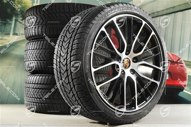 21" Koła zimowe, komplet "Exclusive Design Sport", felgi 9,5 J x 21 ET71 + 10,5 J x 21 ET71 + opony zimowe Pirelli Sottozero III 275/35 R21 + 315/30 R21, czarny wysoki połysk