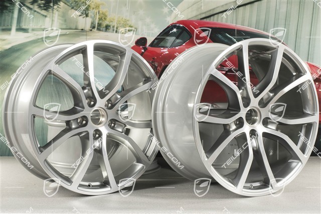21-inch wheel rim set Cayenne Exclusive Design, 11J x 21 ET49 + 9,5J x 21 ET46, for Cayenne Coupé,
