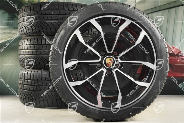 20" Turbo Aero Design Winterräder Satz, Felgen 9J x 20 ET54 + 11J x 20 ET60 + NEUE Pirelli Winterreifen 245/45 R20 + 285/40 R20