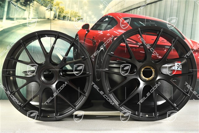20"+21" GT2RS/GT3RS Magnesium wheel rim set, wheel rims 9,5 J x 20 ET50 + 12,5 J x 21 ET48, black satin mat