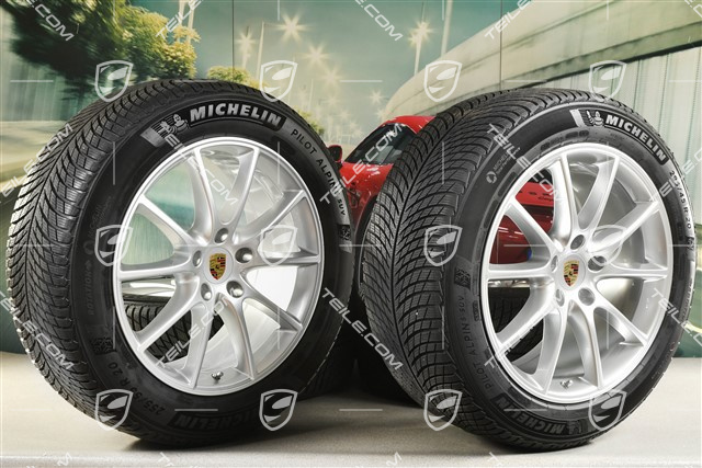 20-inch Cayenne Design winter wheel set, rims 9J x 20 ET50 + 10,5J x 20 ET64 + Michelin winter tyres 255/55 R20 + 295/45 R20, with TPMS