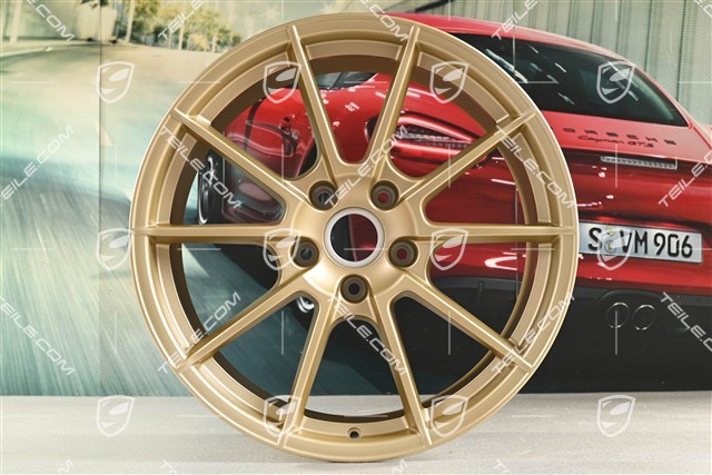 20-inch "Spyder" / "718 Sport" wheel rim set, rims 8,5J x 20 ET57 + 10,5J x 20 ET47, Aurum satin mat