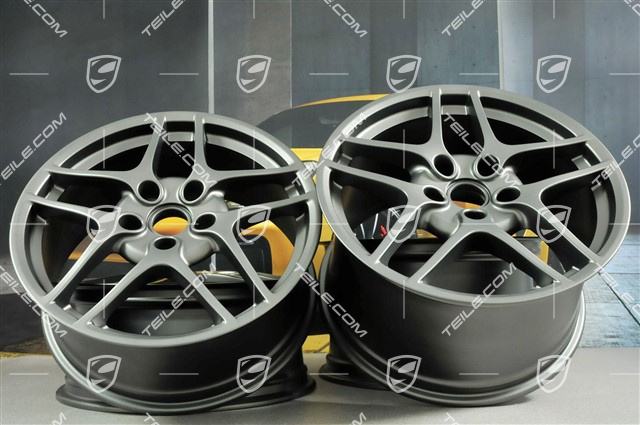 19" Felgensatz Carrera S II (Facelift), 8J x 19 ET57 + 11J x 19 ET67, Platin