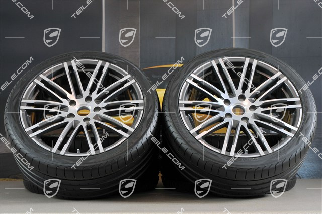 21" Komplet kół letnich Turbo III, felgi 10J x 21 ET50 + NOWE opony letnie Yokohama 295/35 R21, z czujnikami ciśnienia