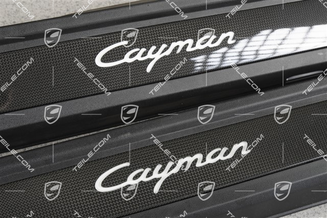 Blenden/Einstiegleisten, mit Beleuchtung, Carbon, "Cayman", Satz, L+R