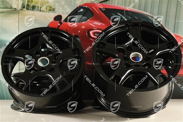 19" Komplet felg Carrera S, 8J x 19 ET57 + 11J x 19 ET67, czarny