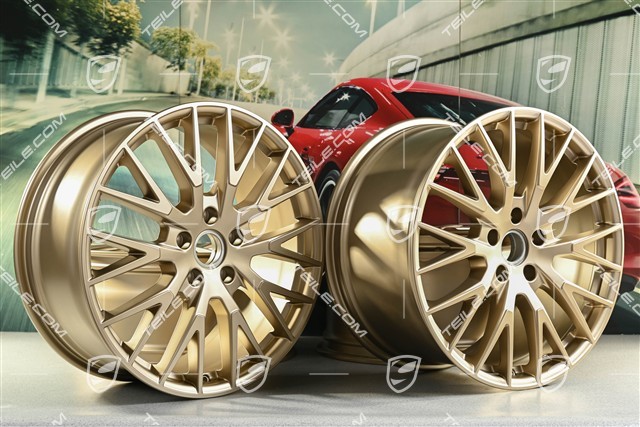 21-inch wheel rim set Panamera Exclusive Design, 9,5J x 21 ET71 + 11,5J x 21 ET69, neodyme