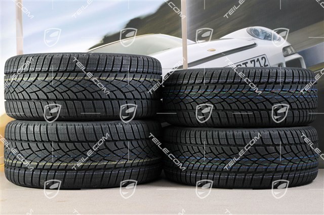 18" Boxster Winterräder Satz, 8J x 18 ET57 + 9J x 18 ET47 + NEUE Winterreifen Dunlop 235/45 R18 + 265/45 R18, ohne RDK-Sensoren