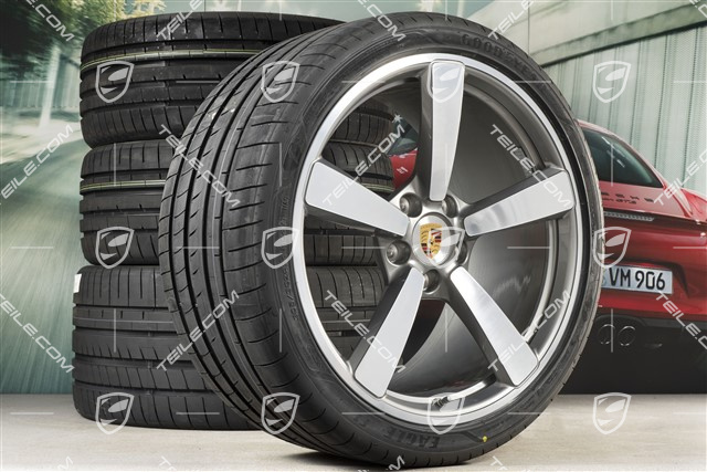 20"+21" Sommerräder Satz Carrera Exclusive Design, Felgen 8,5J x 20 ET53 + 11,5J x 21 ET67 + NEUE Goodyear Sommerreifen 245/35 R20 + 305/30 R21, mit RDK-Sensoren