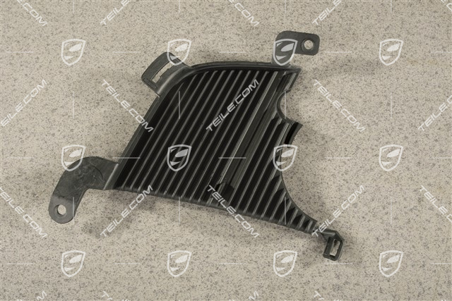 Air inlet / duct / guide cover, lateral, Black matte, PDC, R