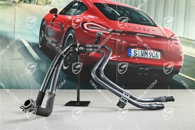 Coolant pipe with hose, front drive motor