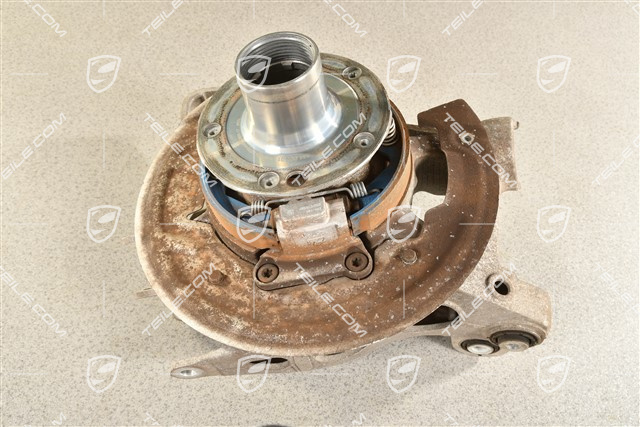 Wheel carrier, central wheel lock, rear axle steering, complete,  R