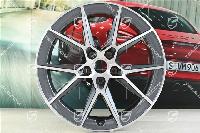 21" Carrera S wheel rim, 11.5J x 21 ET79, vanadium grey
