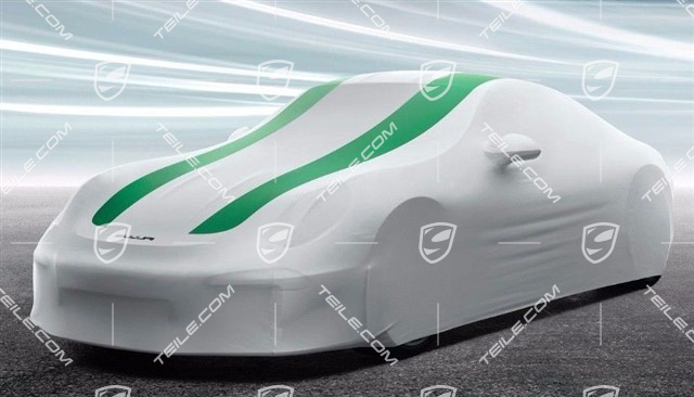 911 R, Weiße Abdeckhülle, Innen mit mit Grünen Dekorstreifen 911 R, Weiße Abdeckhülle, Innen mit mit Grünen Dekorstreifen