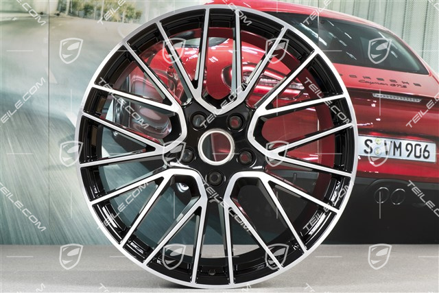 21" Felgensatz Cayenne RS Spyder, 11J x 21 ET58 + 9,5J x 21 ET46, schwarz hochglanz