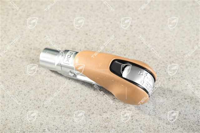 Wählhebel / Schaltknopf, Leder, PDK, Sandbeige