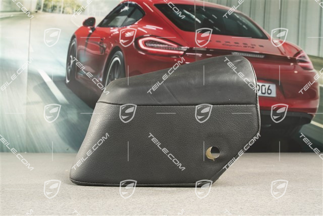Rücksitzbank Seitenblende, Leder, Schwarz, L