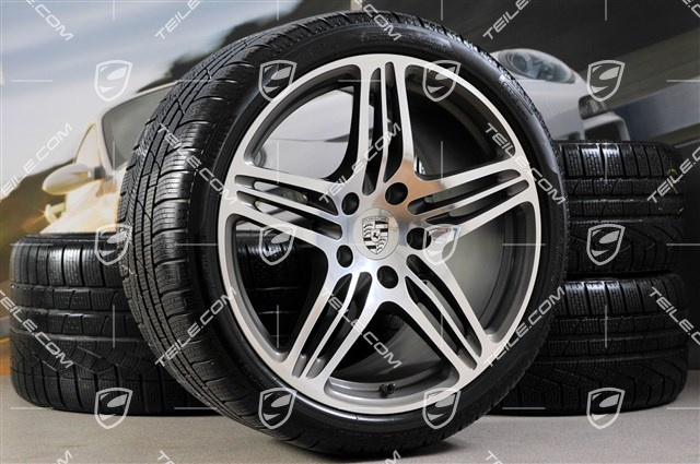 19" komplet kół zimowych Turbo, felgi 8,5Jx19 ET56 + 11J x 19 ET51 + NOWE opony zimowe 235/35R19 + 295/30R19, z czujnikami ciśnienia