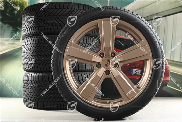 22-inch winter wheel set Cayenne Exclusive Design Sport, wheel rims 10J x 22 ET48 +11,5J x 22 ET61 + NEW Pirelli winter tyres 285/40 R22 + 315/35 R22, Neodyme