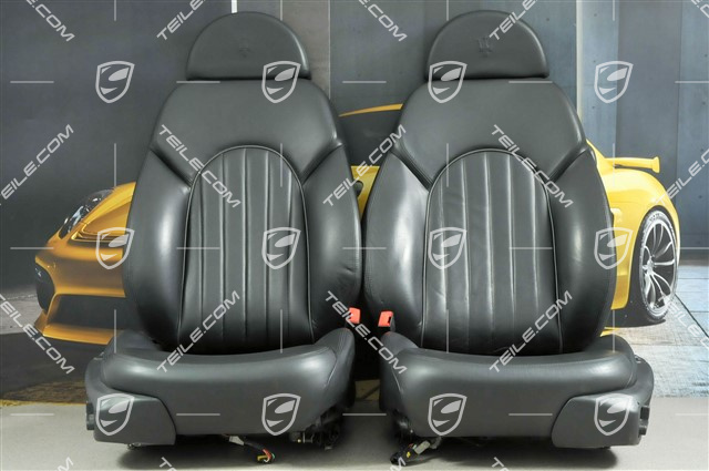 3200GT Seats, el adjustable, heating, leather, memory, Black, set (L+R)